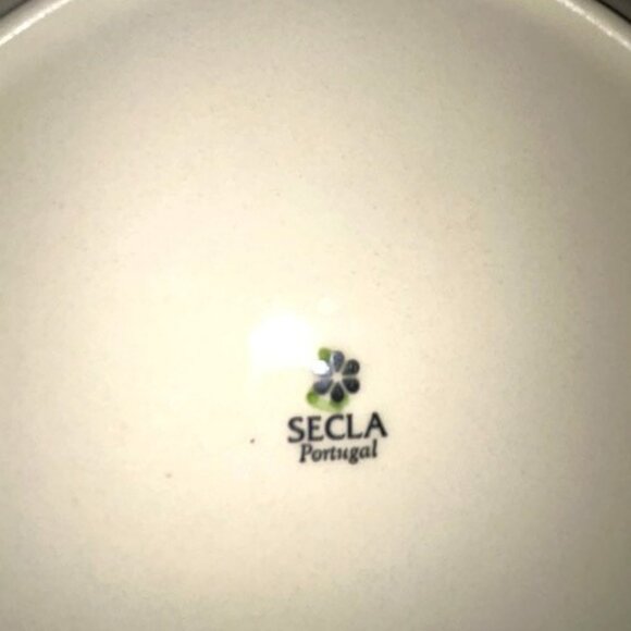 Set of 2 Beautiful SECULA Soup Plates in Blue & Green Abstract Design - GORGEOUS - Picture 5 of 6